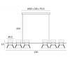 TIPICO 6 LIGHT LINEAR LED PENDANT GUN METAL